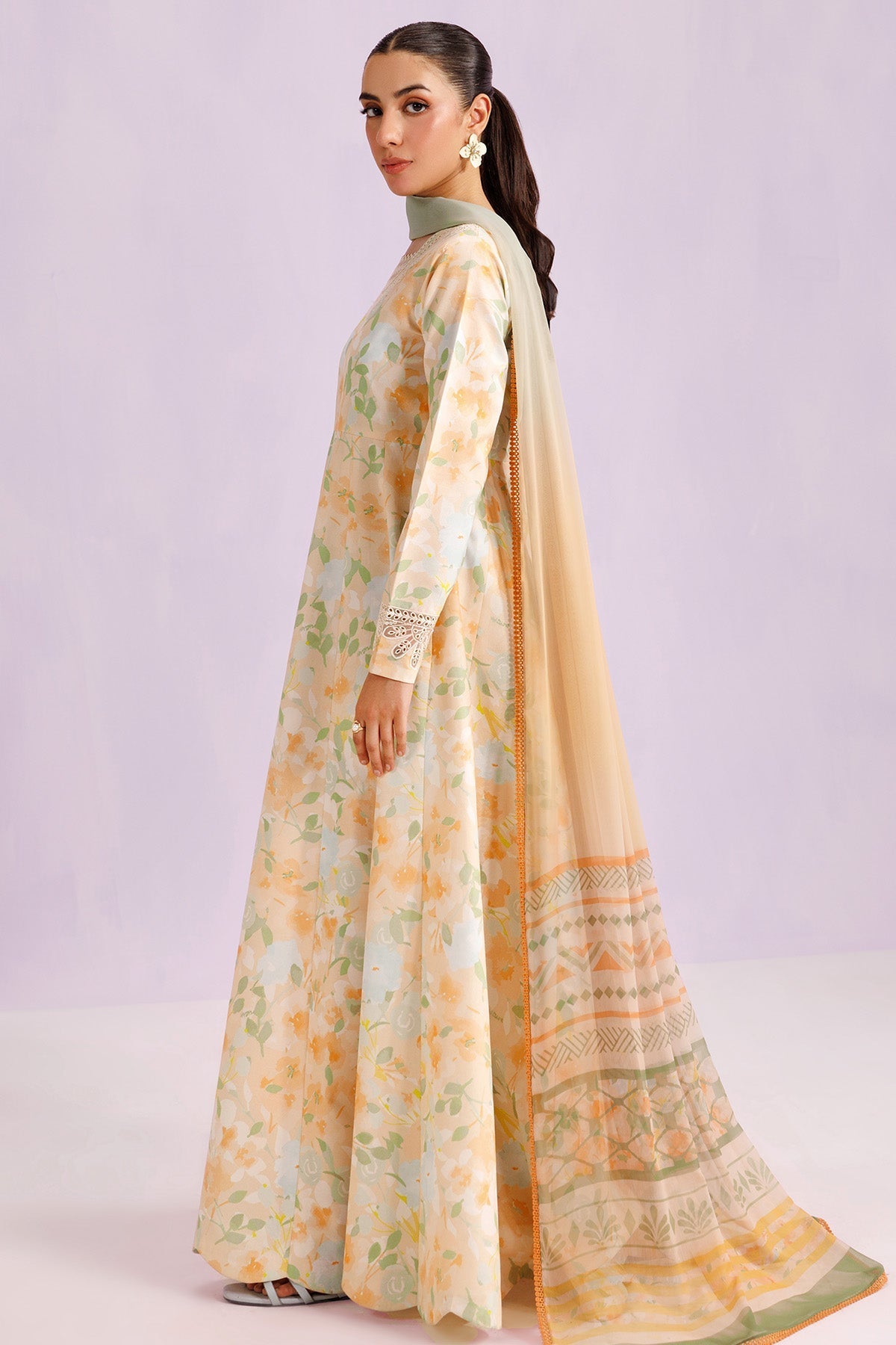 Farasha | Printed Essentials’26 | Cream Sparkle - House Of Hania