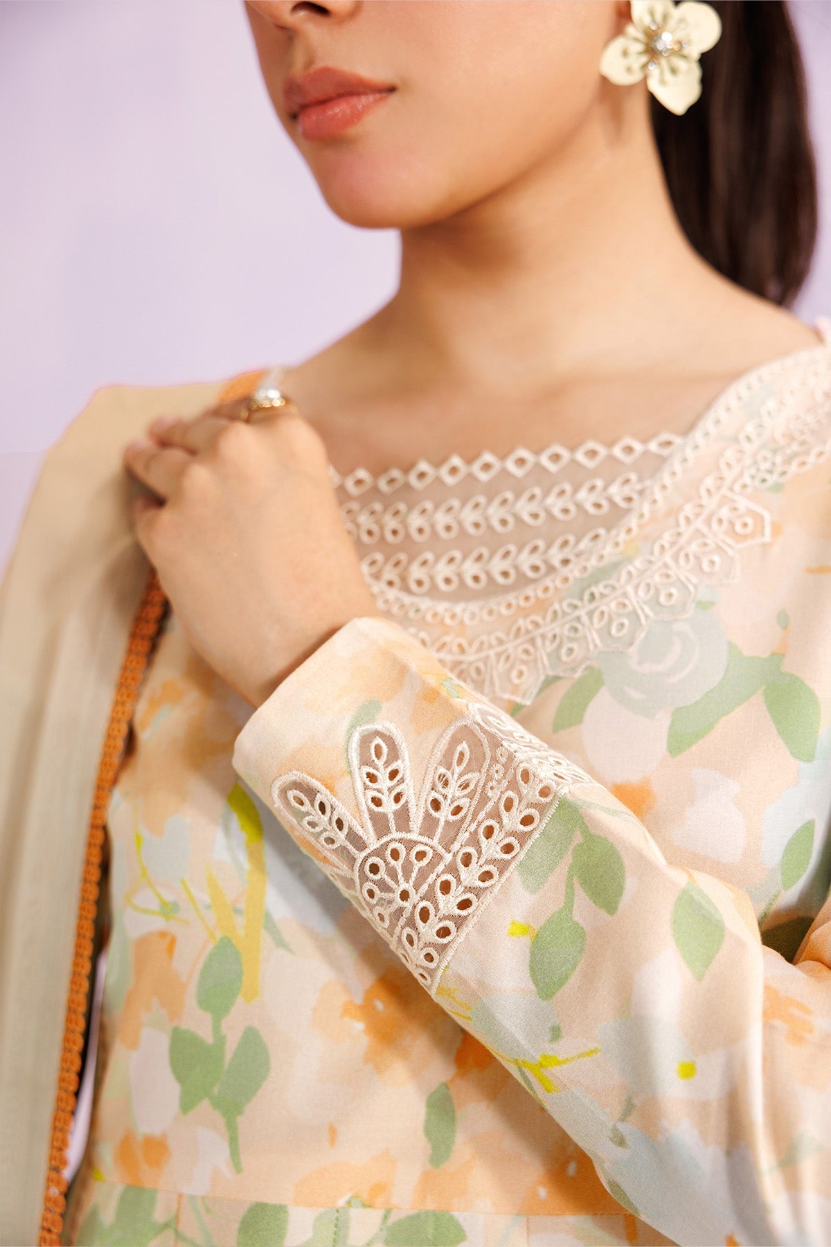 Farasha | Printed Essentials’26 | Cream Sparkle - House Of Hania