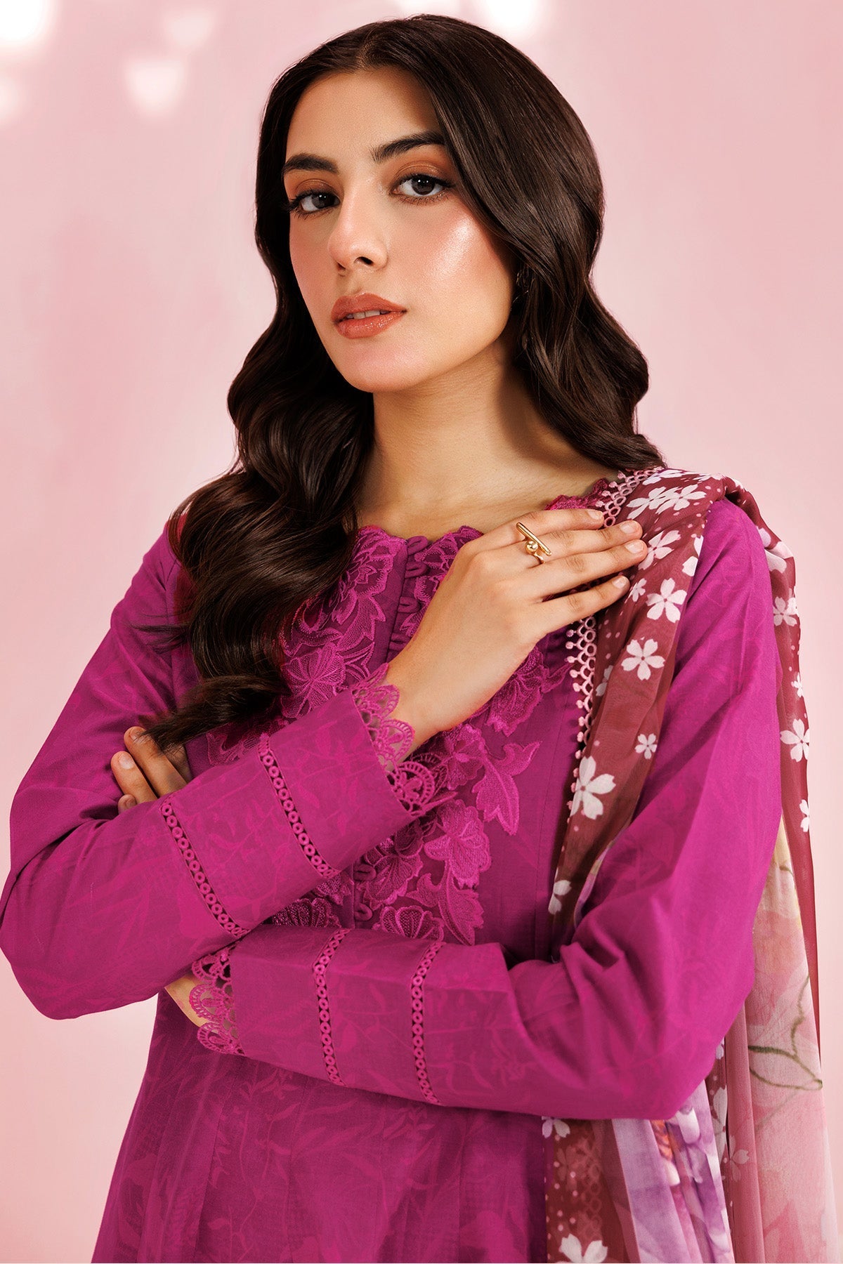 Farasha | Printed Essentials’26 | Fuchsia Rose - House Of Hania