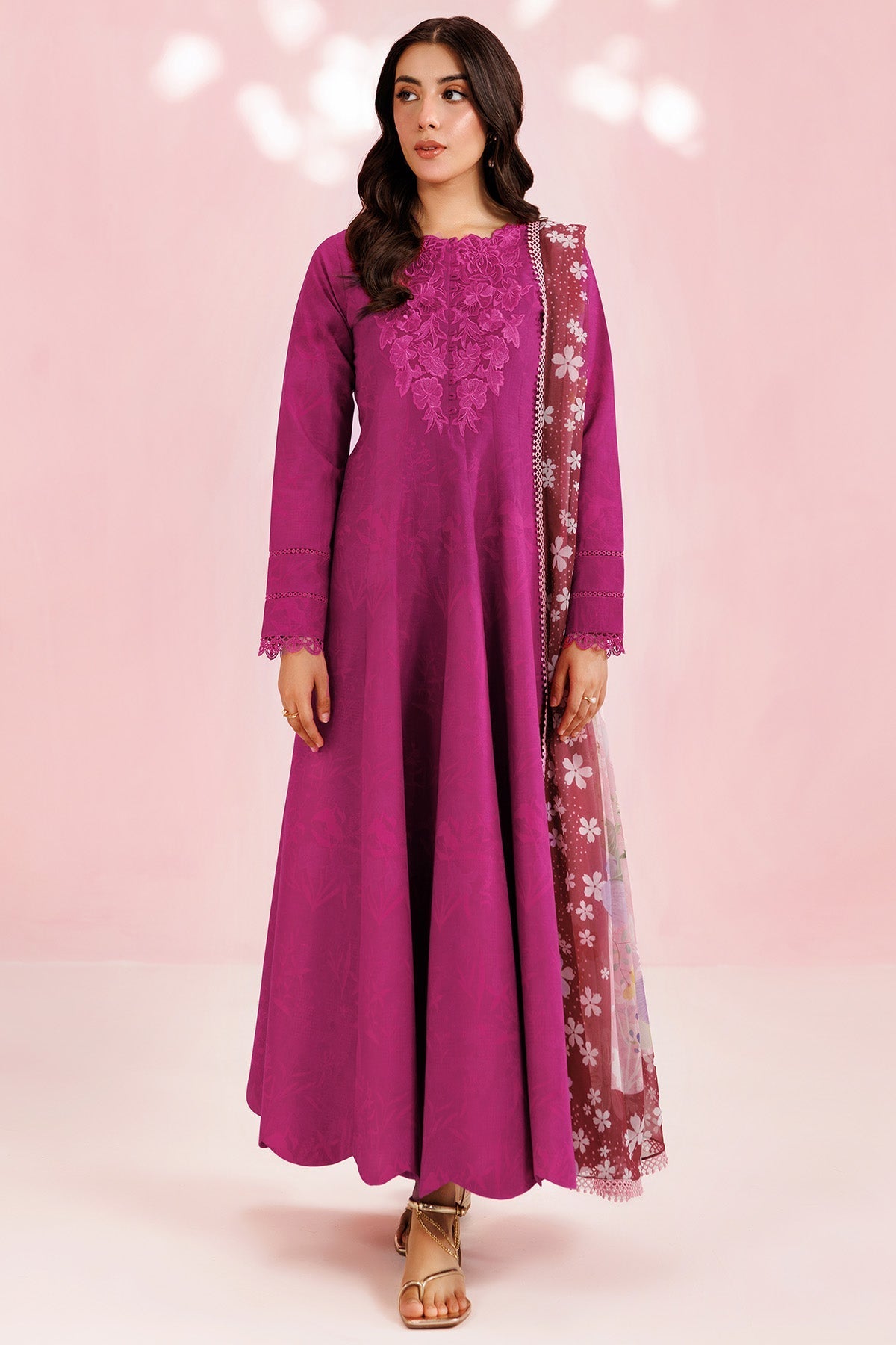 Farasha | Printed Essentials’26 | Fuchsia Rose - House Of Hania