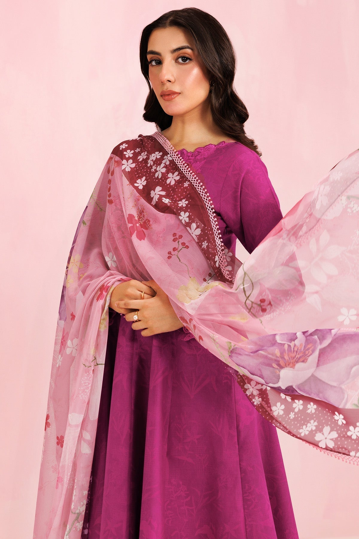 Farasha | Printed Essentials’26 | Fuchsia Rose - House Of Hania