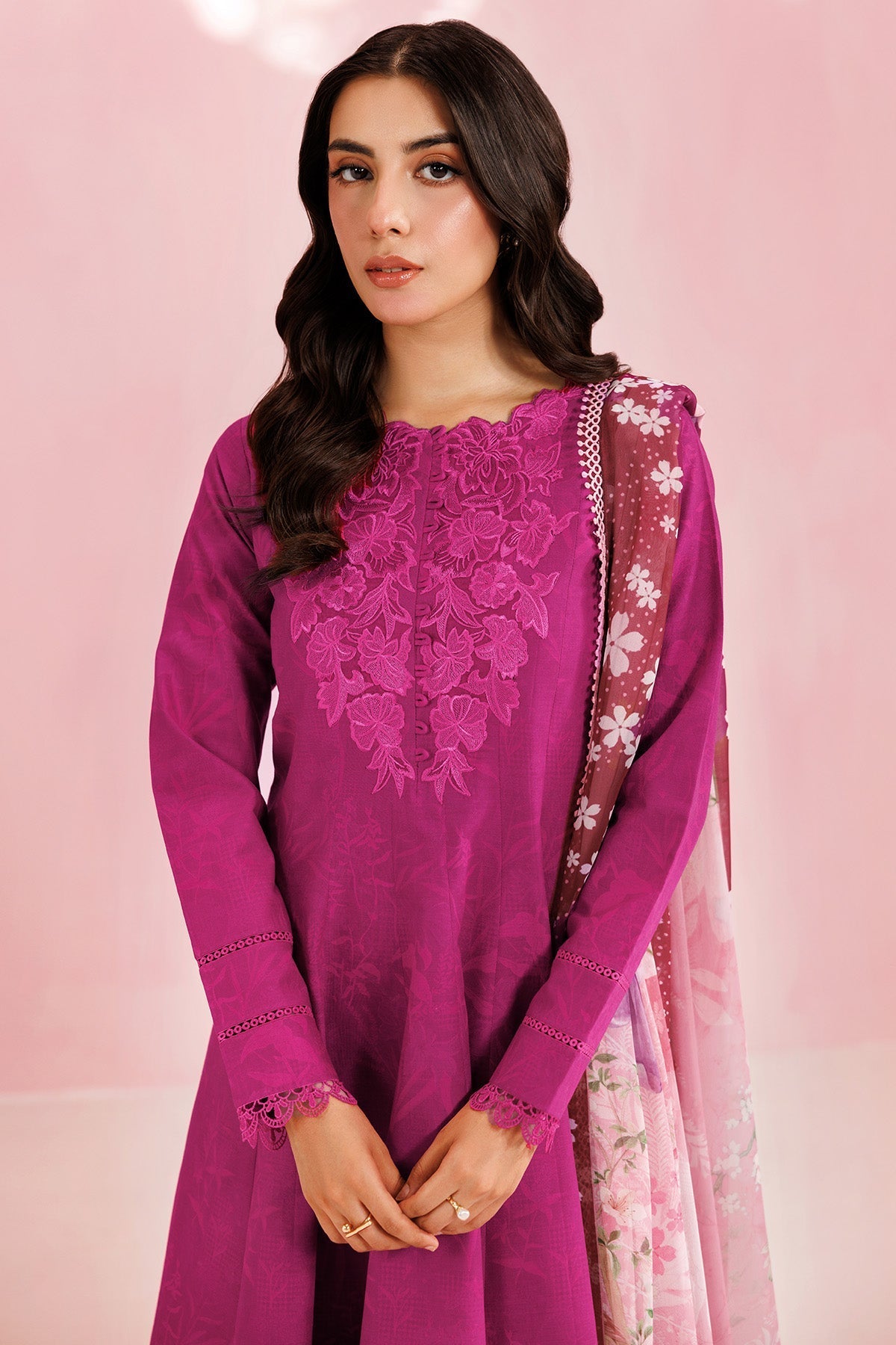 Farasha | Printed Essentials’26 | Fuchsia Rose - House Of Hania