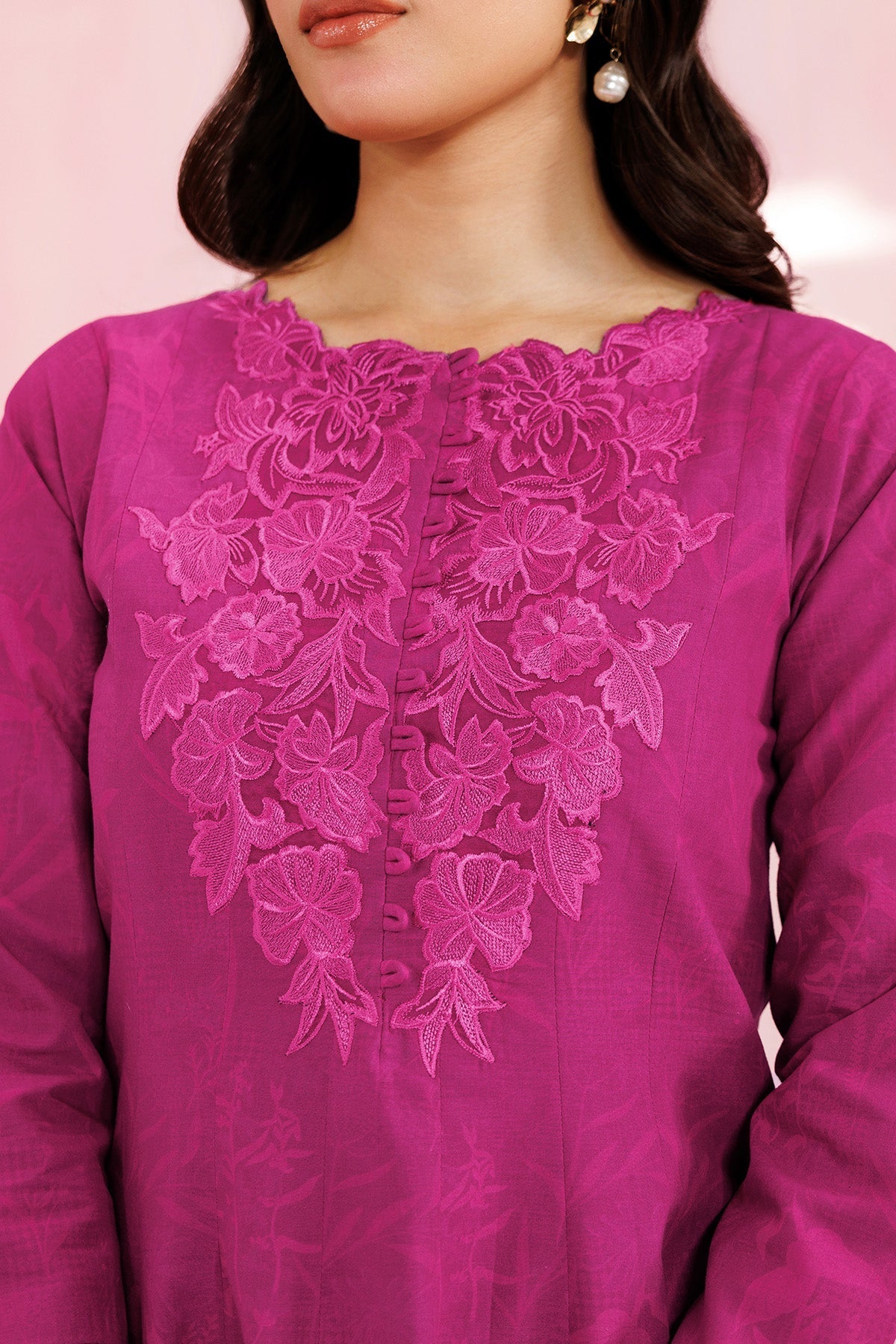 Farasha | Printed Essentials’26 | Fuchsia Rose - House Of Hania