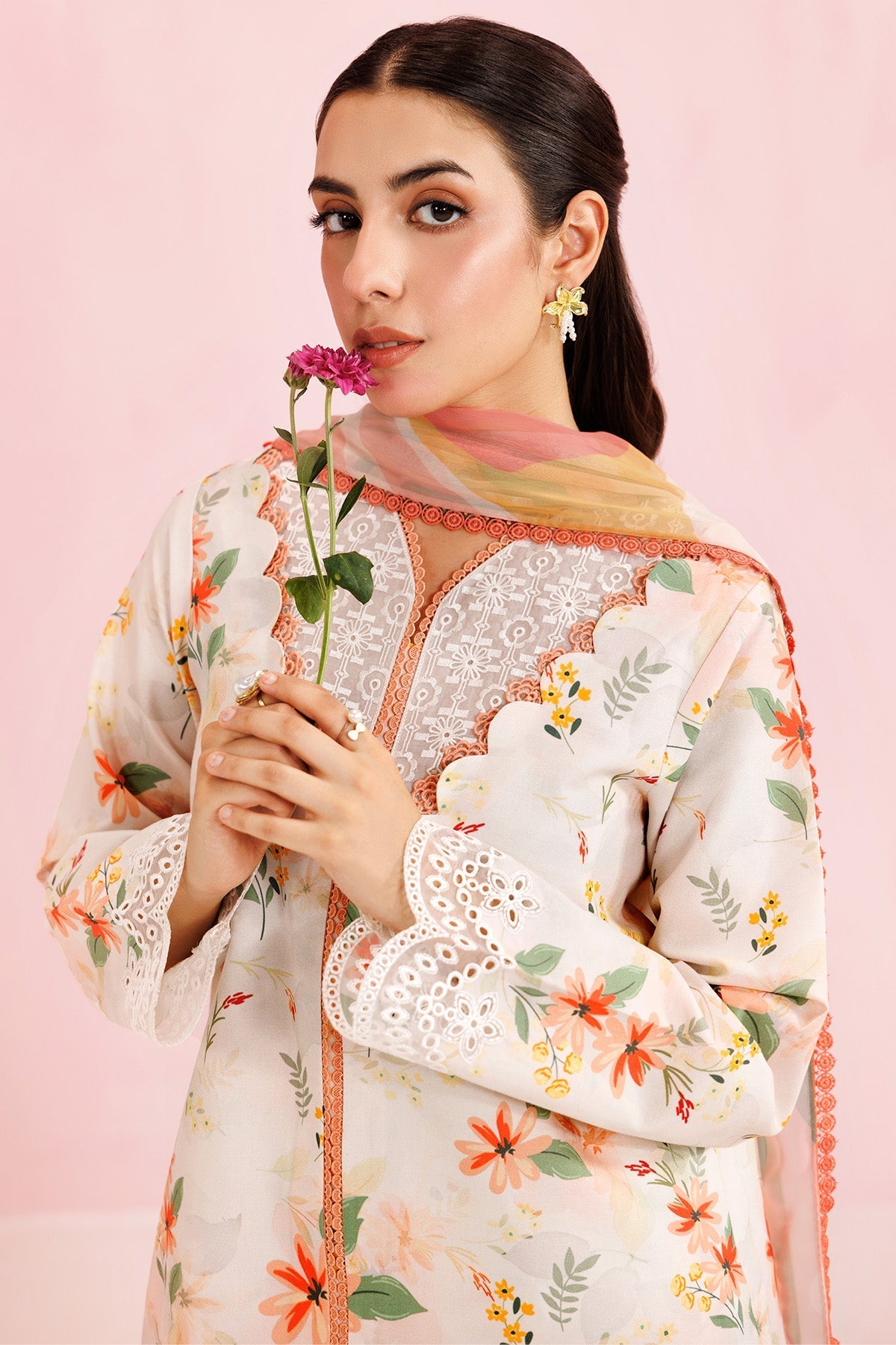 Farasha | Printed Essentials’26 | Ivory Aura - House Of Hania