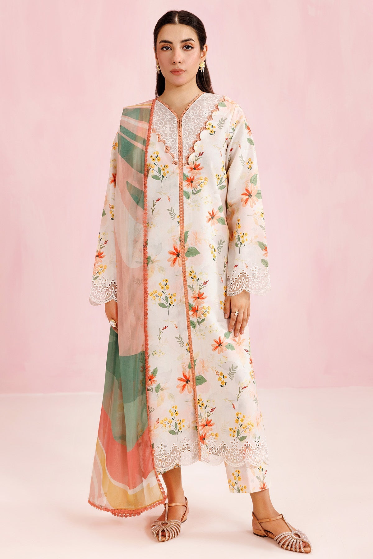 Farasha | Printed Essentials’26 | Ivory Aura - House Of Hania