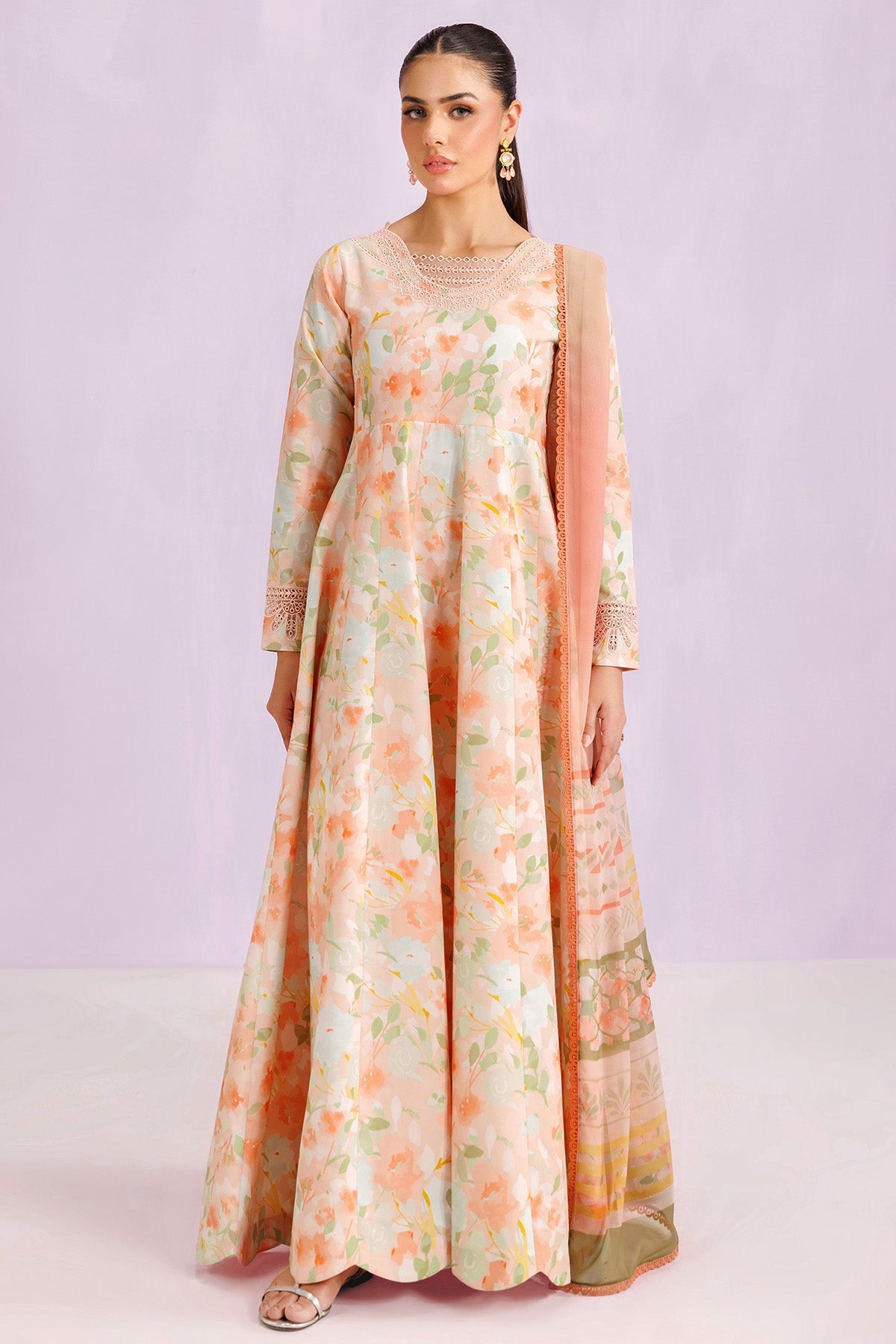 Farasha | Printed Essentials’26 | Light Coral - House Of Hania