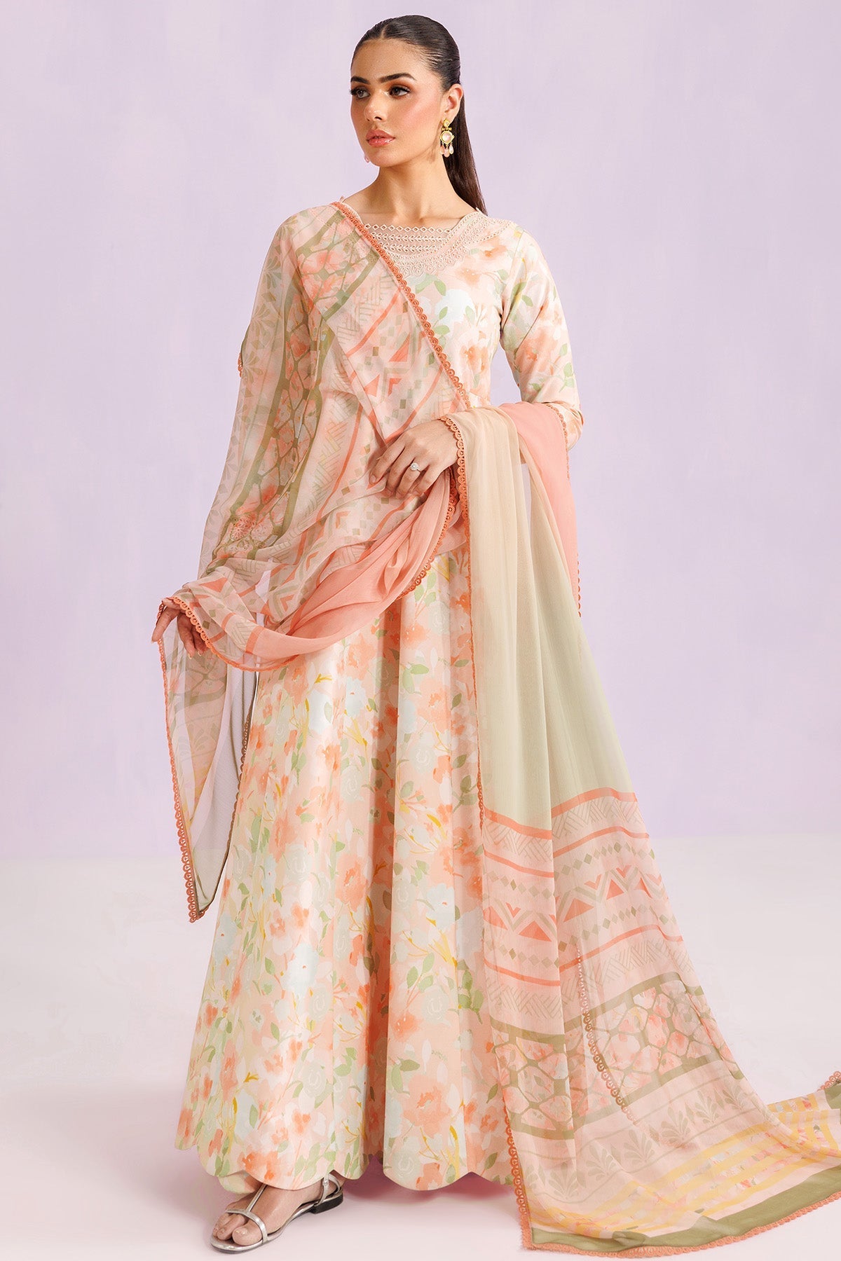 Farasha | Printed Essentials’26 | Light Coral - House Of Hania