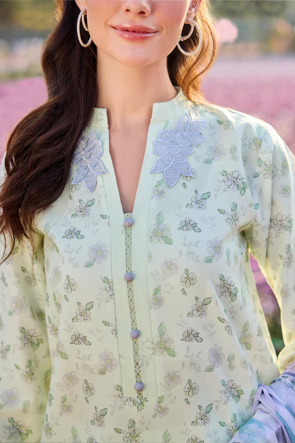 Farasha | Printed Essentials’26 | Mint Petaline - House Of Hania