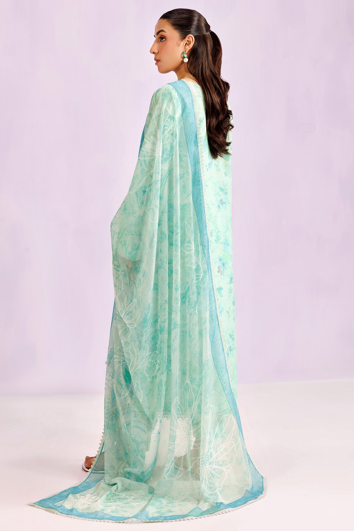 Farasha | Printed Essentials’26 | Mint Pine - House Of Hania