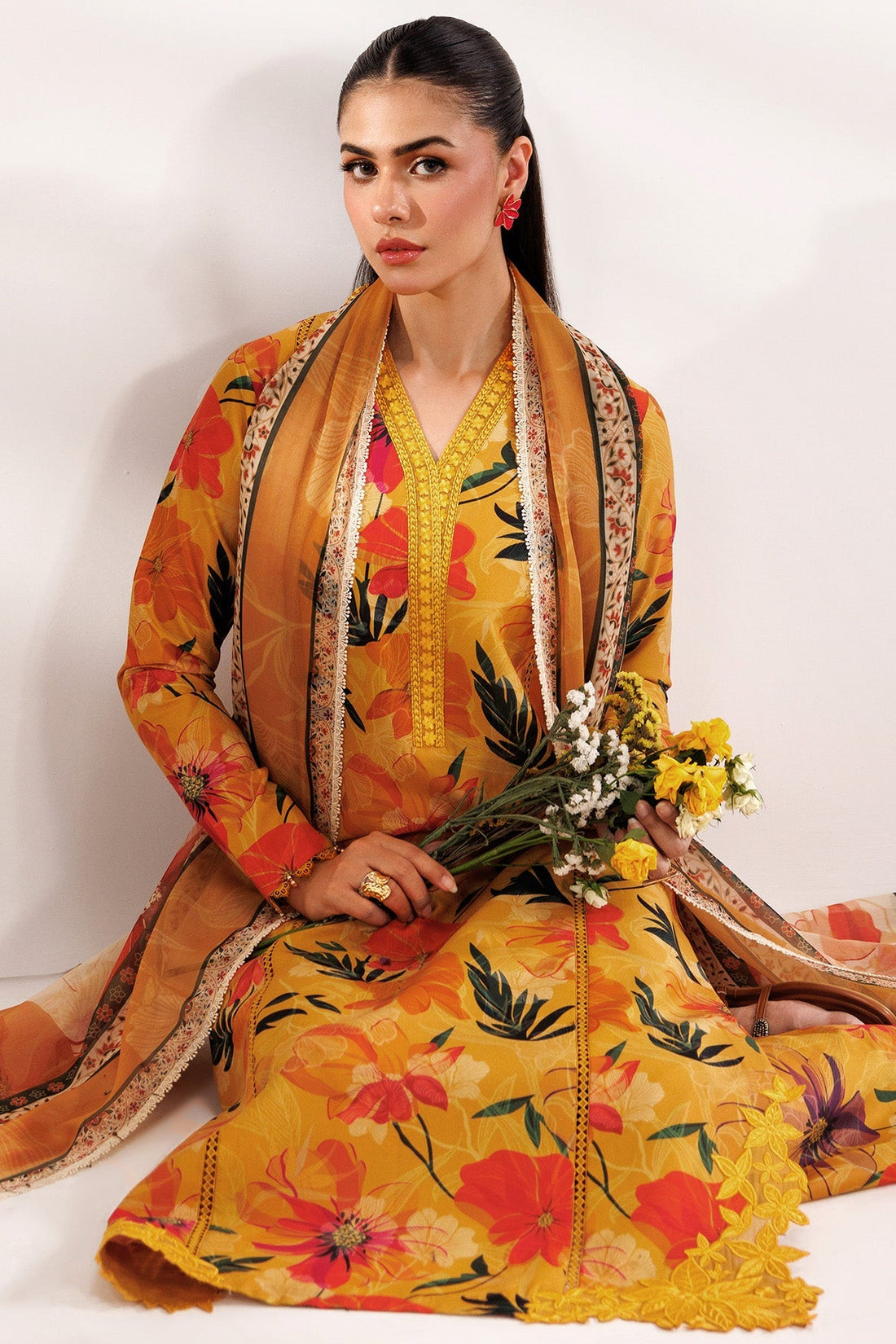 Farasha | Printed Essentials’26 | Warm Haze - House Of Hania