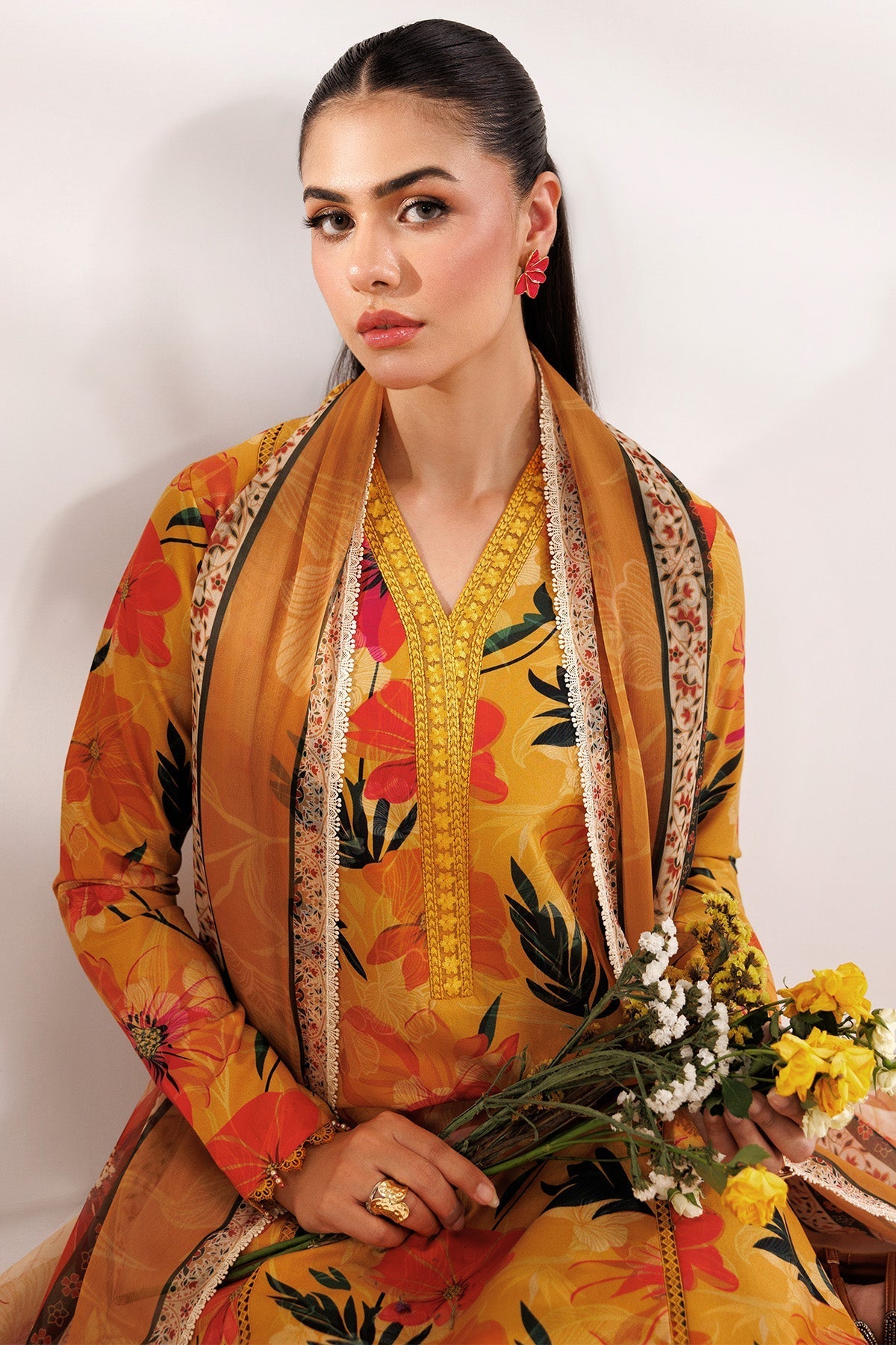 Farasha | Printed Essentials’26 | Warm Haze - House Of Hania