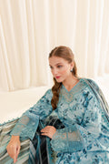 Farasha | Printed Essentials | AQUA BERYL - House Of Hania