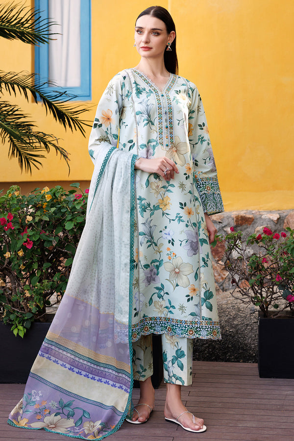 Farasha | Printed Essentials | Aqua Sparkle - House Of Hania
