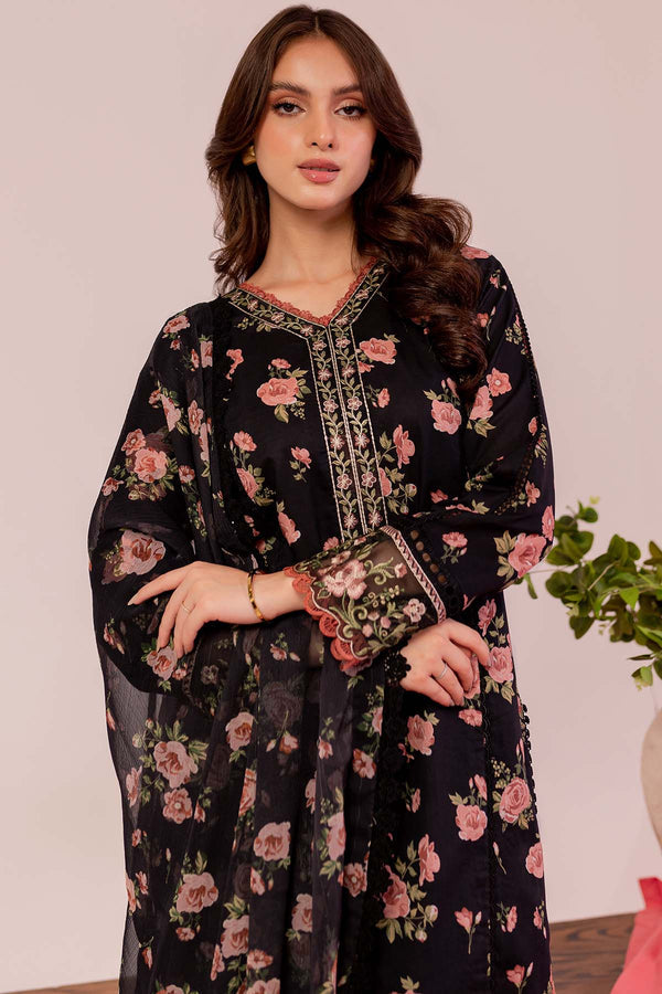 Farasha | Printed Essentials | Black Scarlet - House Of Hania