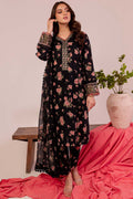Farasha | Printed Essentials | Black Scarlet - House Of Hania