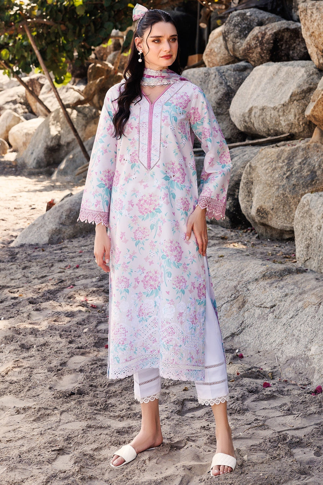 Farasha | Printed Essentials | Blossom Mist - House Of Hania