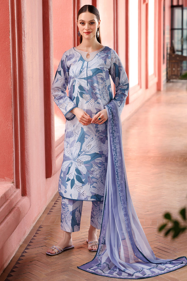 Farasha | Printed Essentials | Blue Passion - House Of Hania