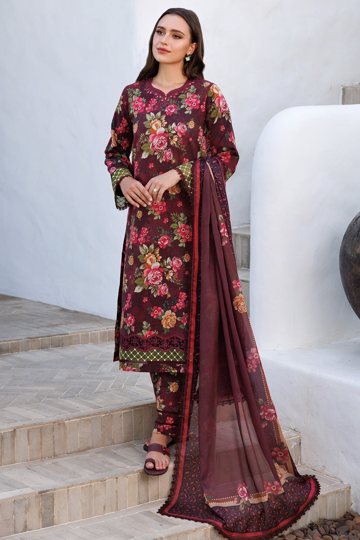 Farasha | Printed Essentials | Floral Berry - House Of Hania