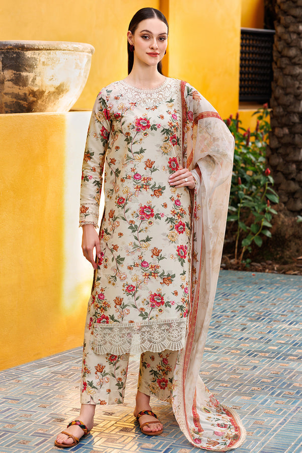Farasha | Printed Essentials | Ivory Dusk - House Of Hania