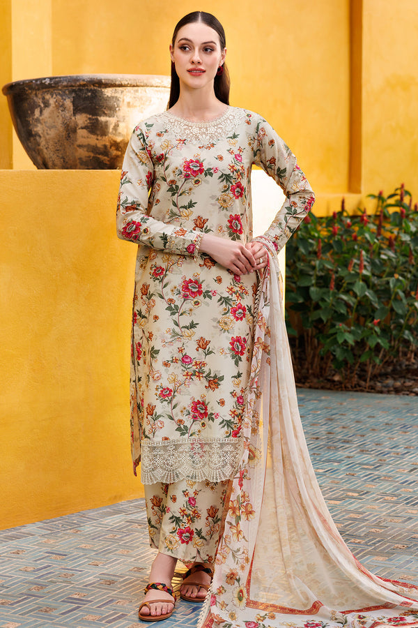 Farasha | Printed Essentials | Ivory Dusk - House Of Hania