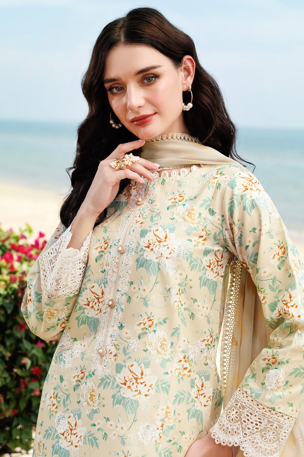 Farasha | Printed Essentials | Lush Cream - House Of Hania