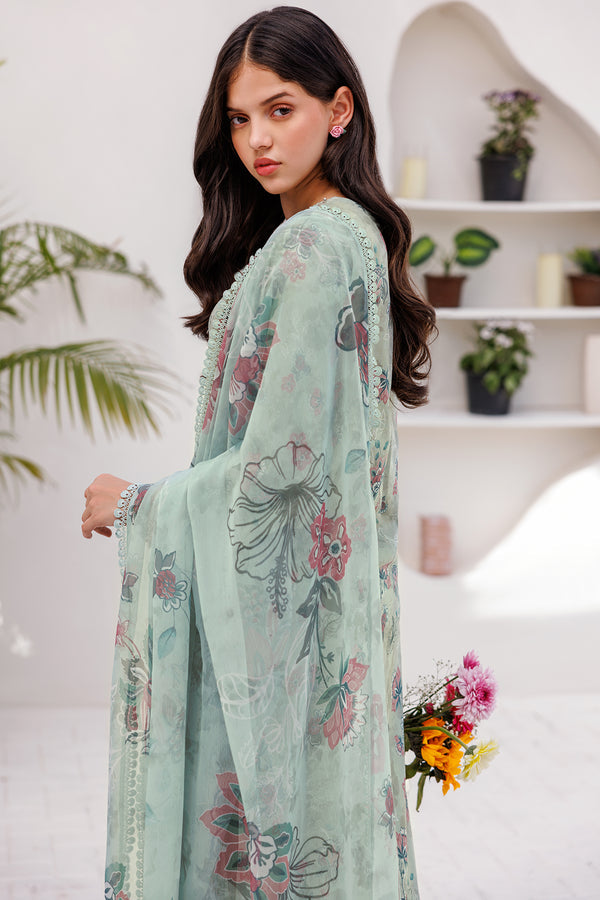 Farasha | Printed Essentials | MINT BREEZE - House Of Hania