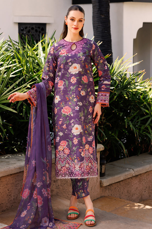 Farasha | Printed Essentials | Majestic Purple - House Of Hania