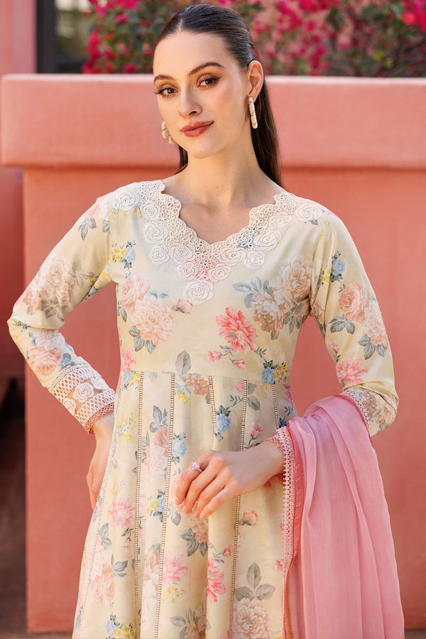 Farasha | Printed Essentials | Meadow Blush - House Of Hania