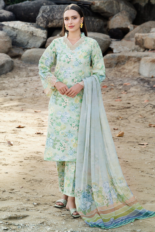 Farasha | Printed Essentials | Mint Bloom - House Of Hania