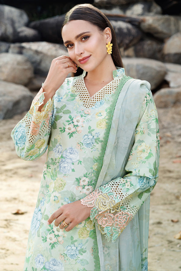 Farasha | Printed Essentials | Mint Bloom - House Of Hania