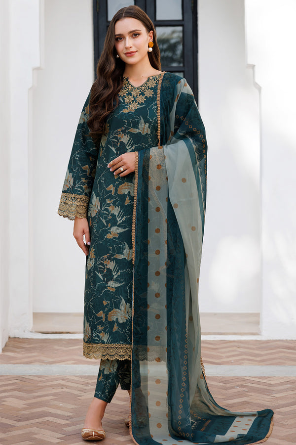 Farasha | Printed Essentials | Teal Bell - House Of Hania