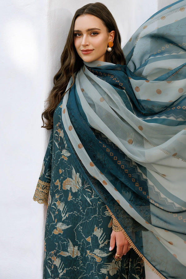 Farasha | Printed Essentials | Teal Bell - House Of Hania