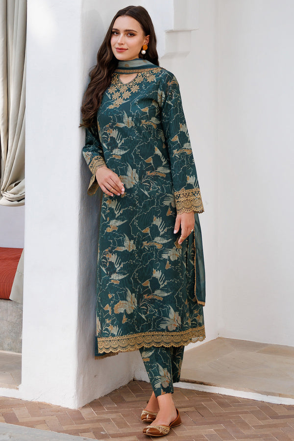 Farasha | Printed Essentials | Teal Bell - House Of Hania