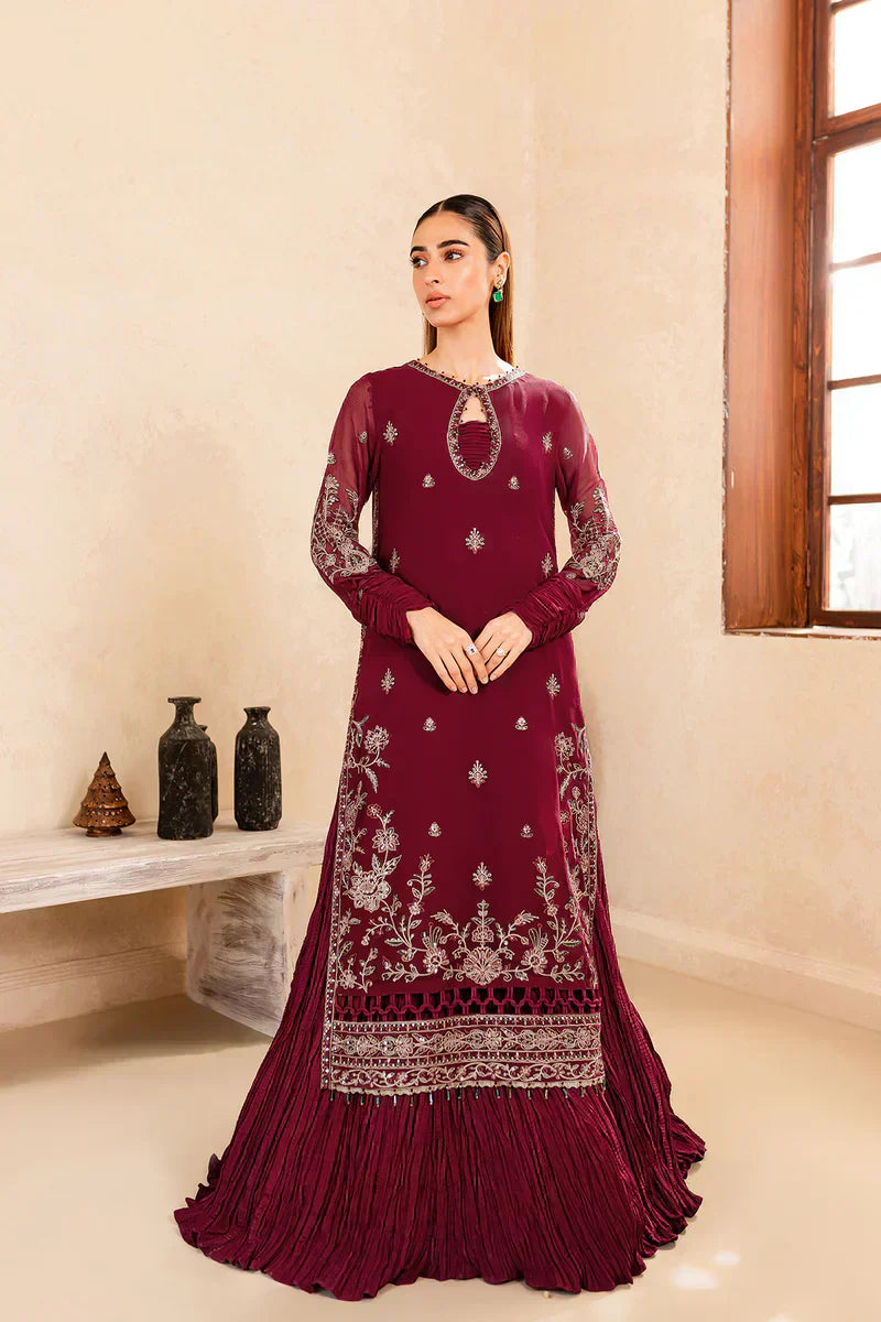 Farasha | Ritizer Festive Formals | Majestic Rouge - House Of Hania