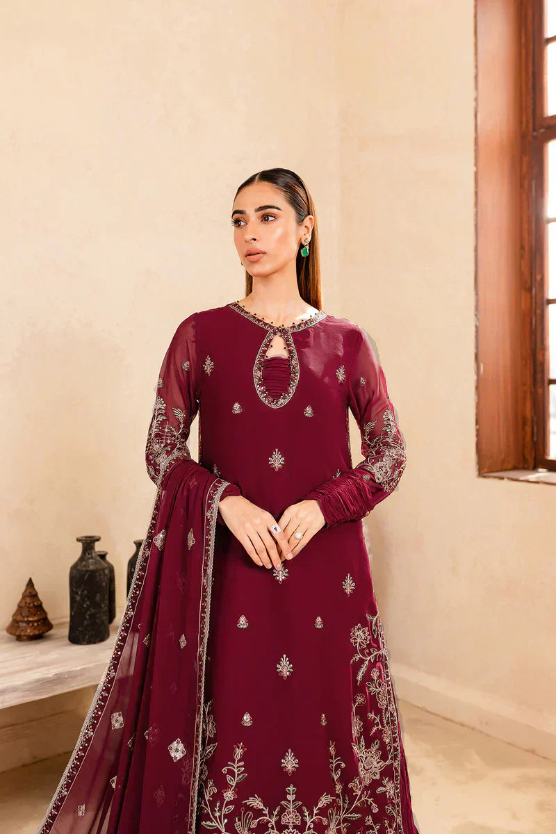 Farasha | Ritizer Festive Formals | Majestic Rouge - House Of Hania