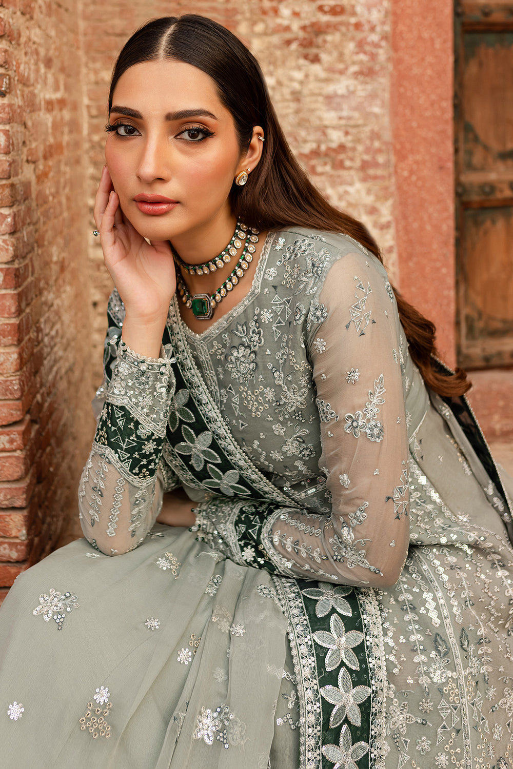 Farasha | Ritzier Wedding Formals |  Grey Veil - House Of Hania