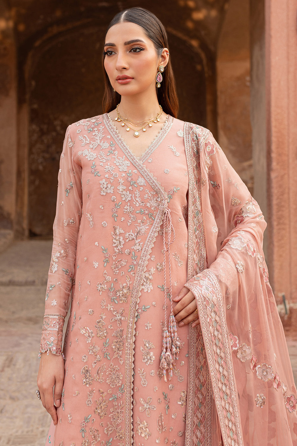 Farasha | Ritzier Wedding Formals |  Peach Bell - House Of Hania