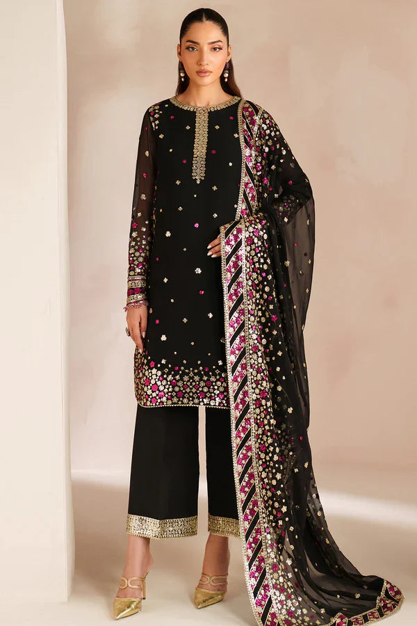 Farasha | STITCHED FORMALS ’26 | Black Cascade - House Of Hania