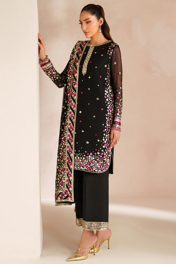 Farasha | STITCHED FORMALS ’26 | Black Cascade - House Of Hania