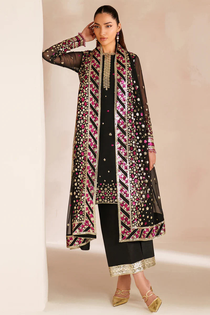 Farasha | STITCHED FORMALS ’26 | Black Cascade - House Of Hania