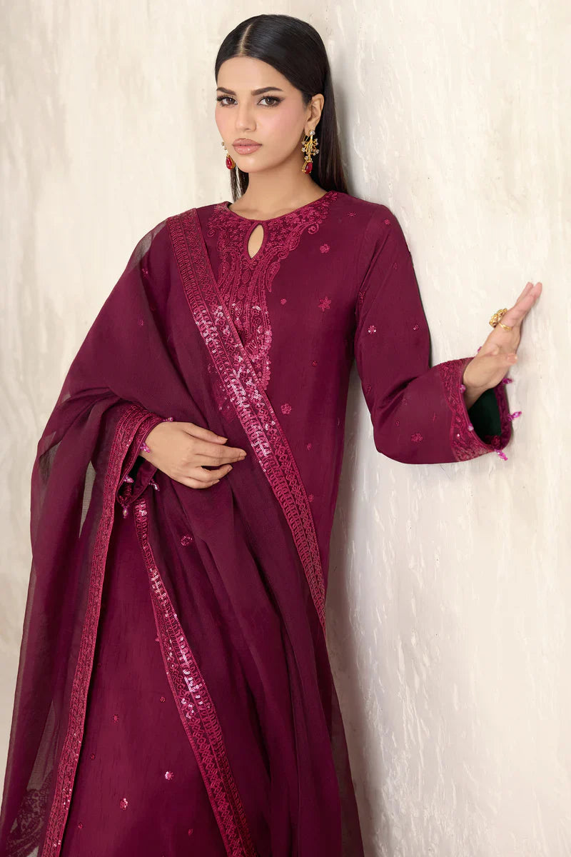 Farasha | STITCHED FORMALS ’26 | Fuchsia Glow - House Of Hania