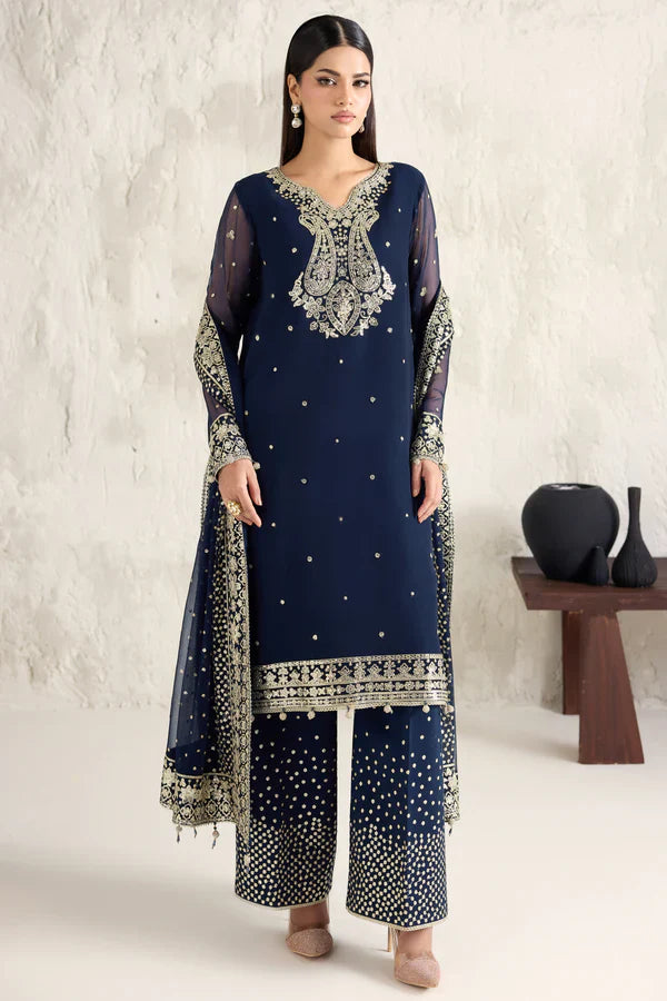 Farasha | STITCHED FORMALS ’26 | Navy Lumina - House Of Hania