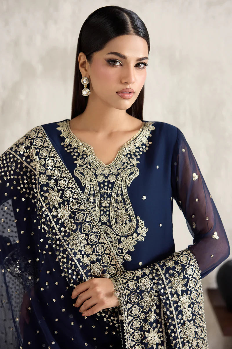 Farasha | STITCHED FORMALS ’26 | Navy Lumina - House Of Hania