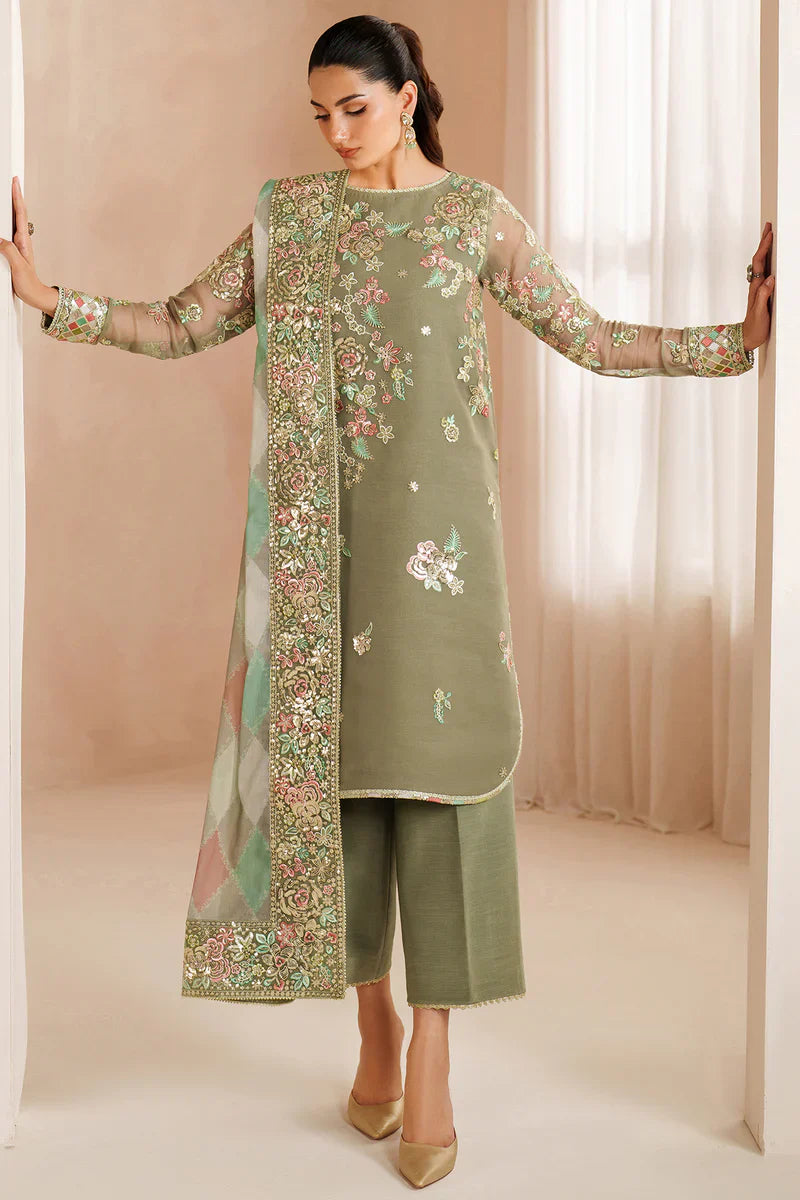 Farasha | STITCHED FORMALS ’26 | Olive Dazzle - House Of Hania