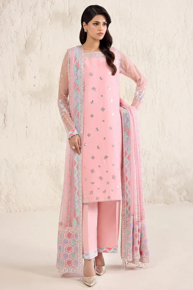 Farasha | STITCHED FORMALS ’26 | Pastel Rose - House Of Hania