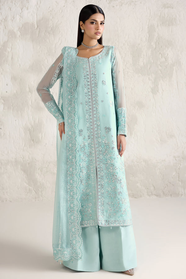 Farasha | STITCHED FORMALS ’26 | Silken Azure - House Of Hania