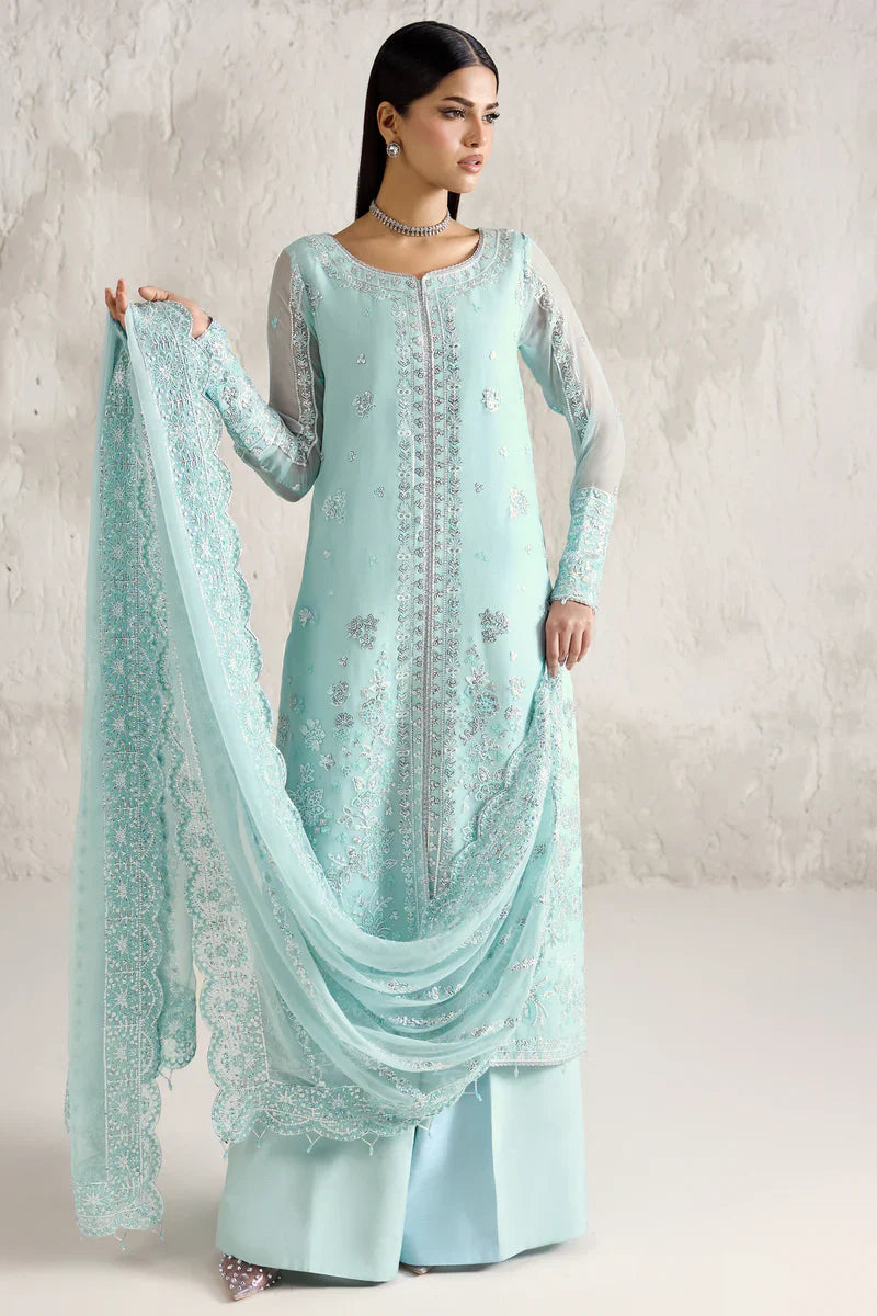 Farasha | STITCHED FORMALS ’26 | Silken Azure - House Of Hania