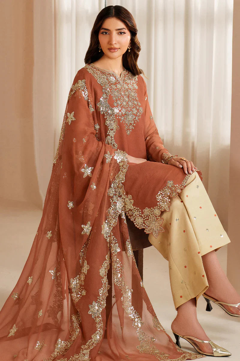 Farasha | STITCHED FORMALS ’26 | Warm Saffron - House Of Hania