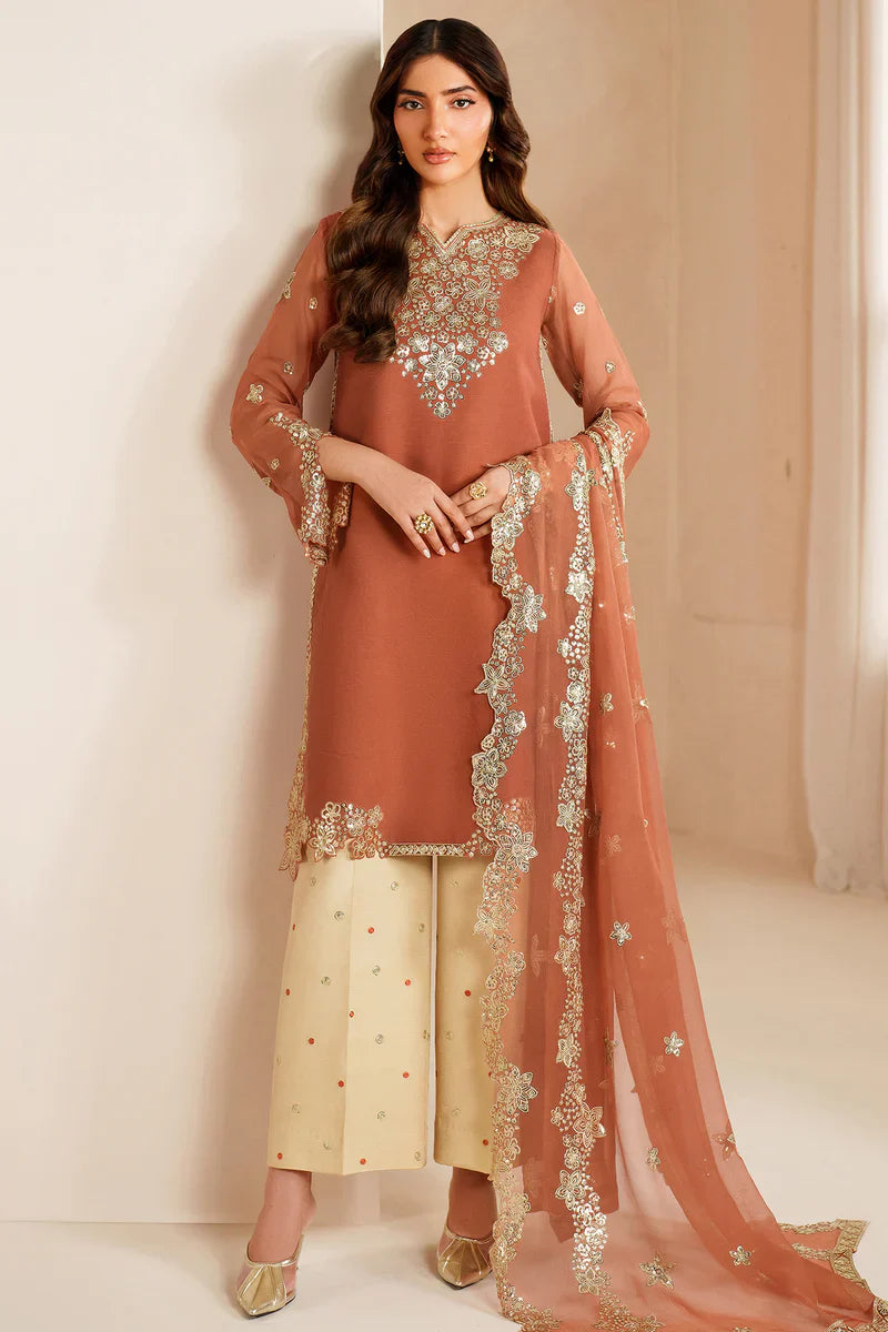 Farasha | STITCHED FORMALS ’26 | Warm Saffron - House Of Hania