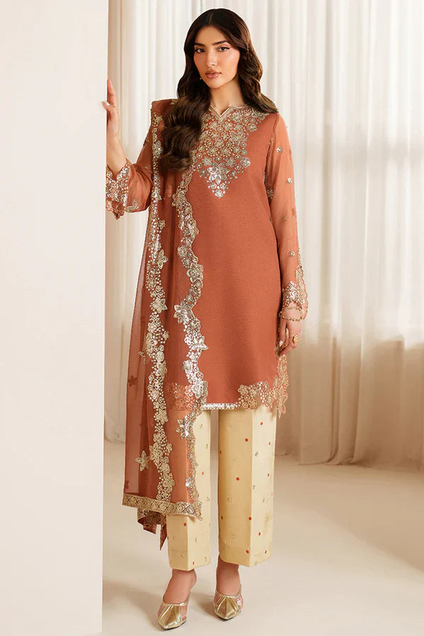 Farasha | STITCHED FORMALS ’26 | Warm Saffron - House Of Hania